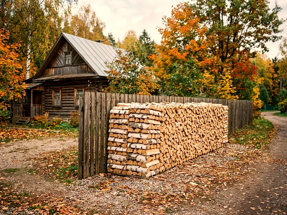 Дуб + укладка в дровник, Старая Купавна, улица Каминная, 28